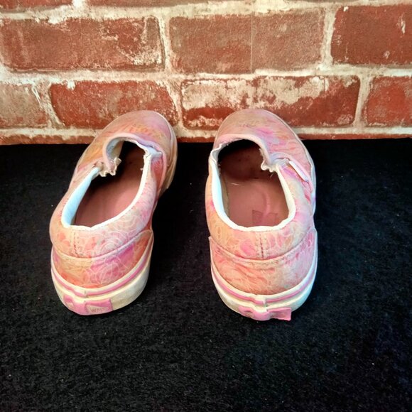 Vans Shoes Girls Size 1.5 Pink Flower Sneakers Slip-Ons - Picture 9 of 9